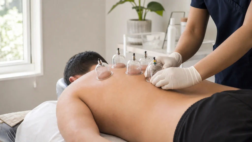 Illustration éditoriale pour l’article « Tout savoir sur les bienfaits de la ventouse hijama en 2026 »