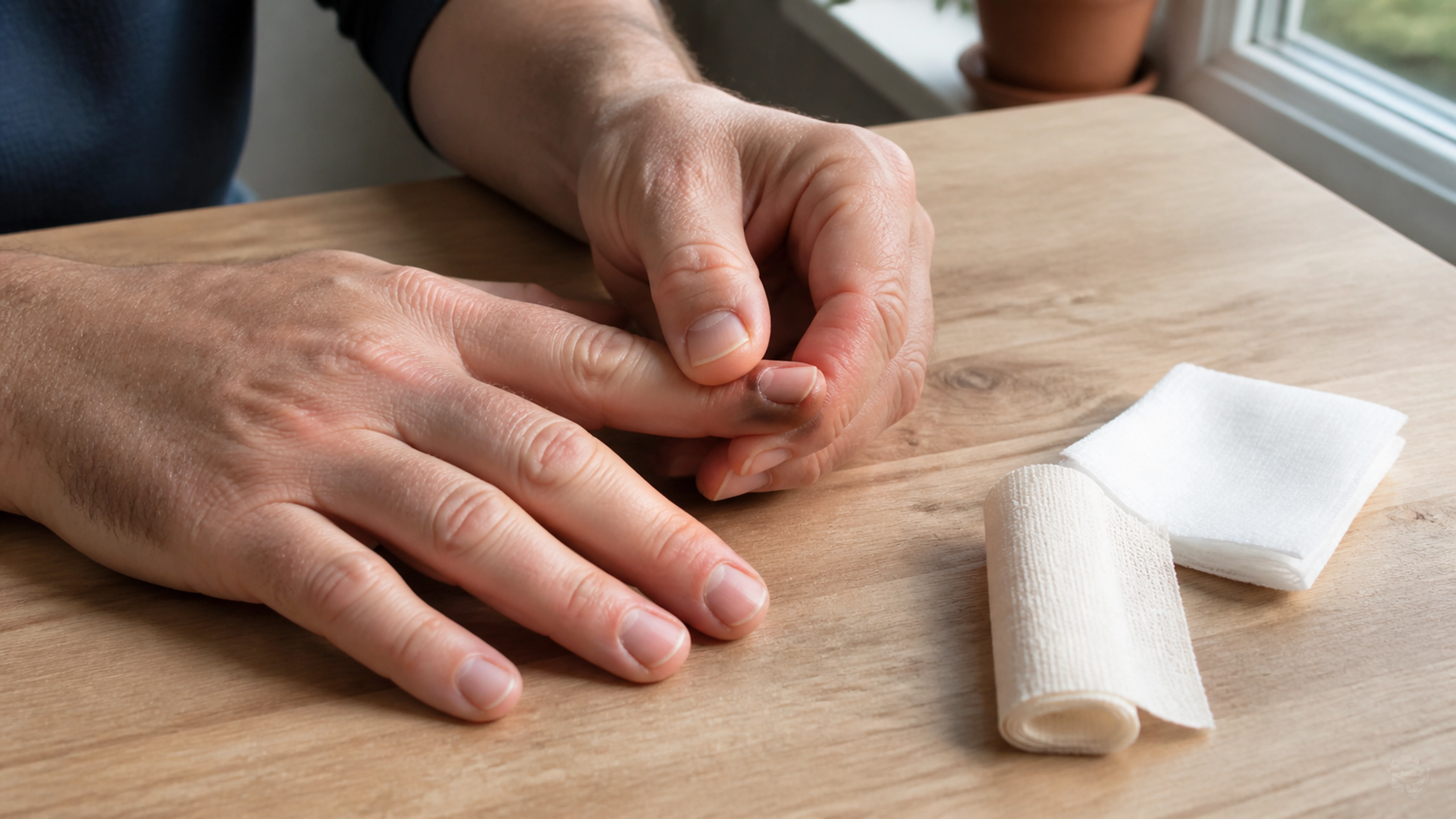Illustration éditoriale pour l’article « Doigt tordu : que faire pour bien soigner votre blessure »