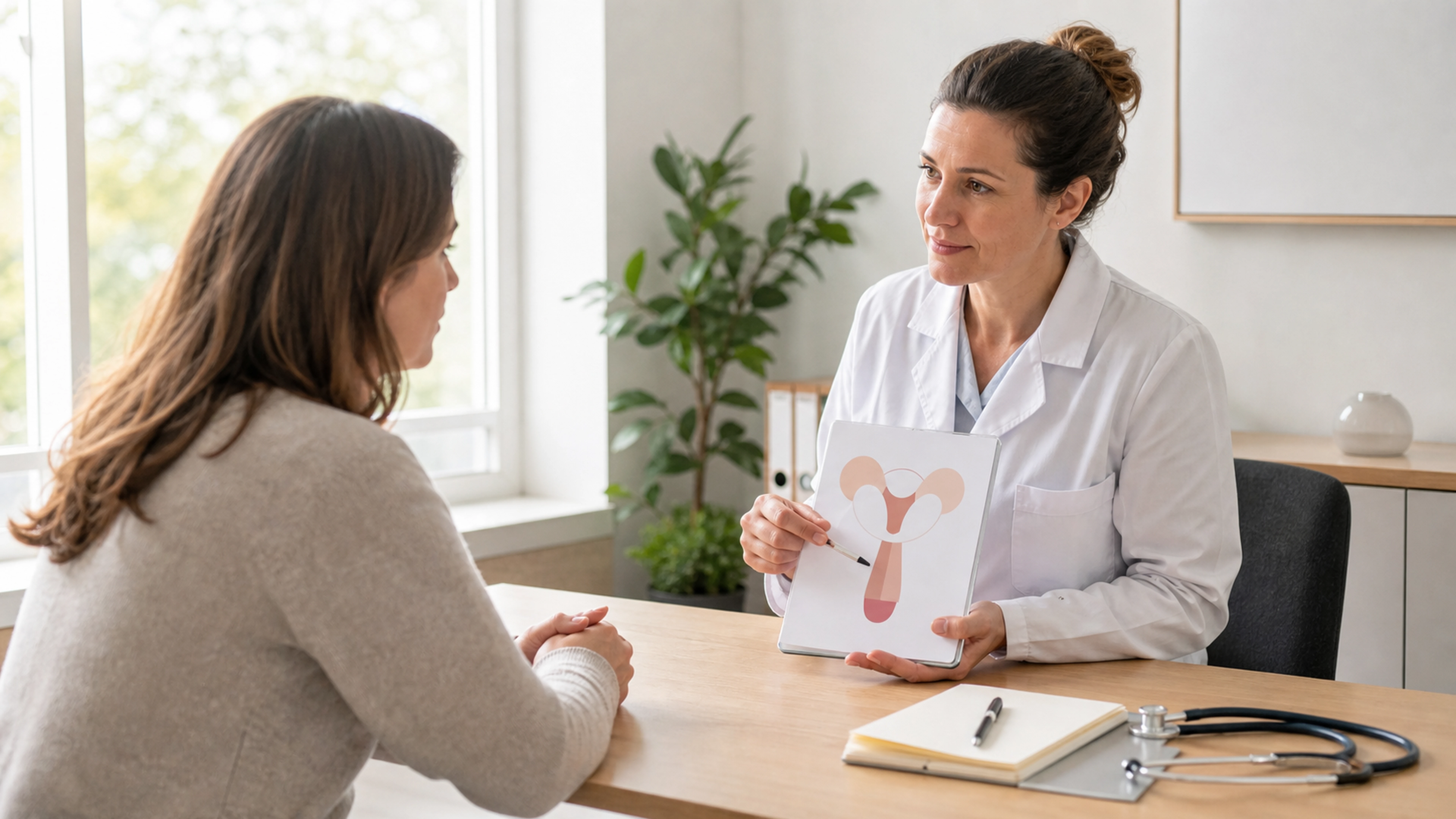 Illustration éditoriale pour l’article « Traitement HPV oncogène positif : votre parcours de soins »